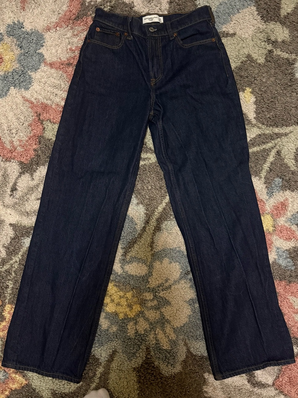 Abercrombie & Fitch Dark High-Rise Loose Women's Jeans